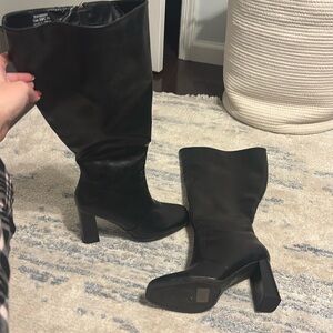 Journee Collection Wide Calf Black Boots Size:9.5